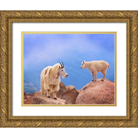 A Mothers Smile Gold Ornate Wood Framed Art Print with Double Matting by Scarbrough, David
