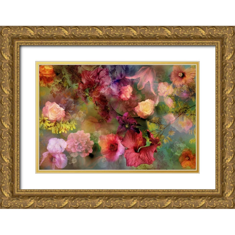 Memory of a faraway garden Gold Ornate Wood Framed Art Print with Double Matting by Shumilova, Ludmila