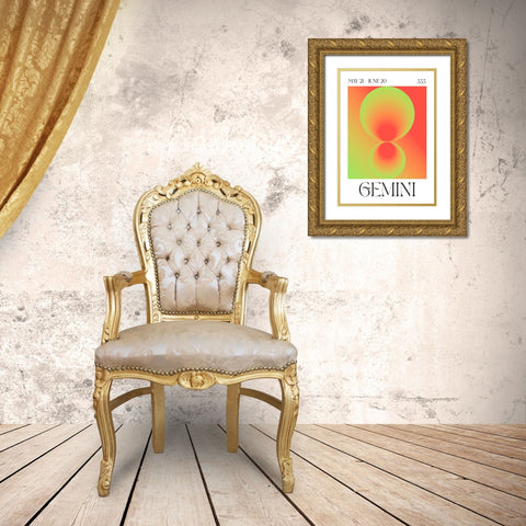 Gemini Gold Ornate Wood Framed Art Print with Double Matting by Castillo, Valeria