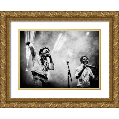 Herencia De Timbiquas Gold Ornate Wood Framed Art Print with Double Matting by Gomez, Paul