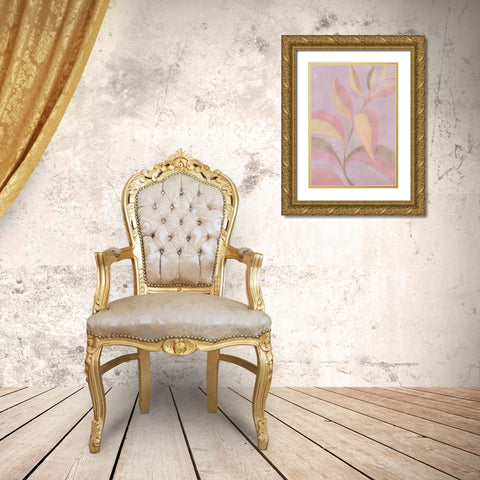 Haneul leaves Gold Ornate Wood Framed Art Print with Double Matting by Laiz Blursbyai, Rosana