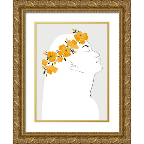 Floal Orly portrait Gold Ornate Wood Framed Art Print with Double Matting by Laiz Blursbyai, Rosana