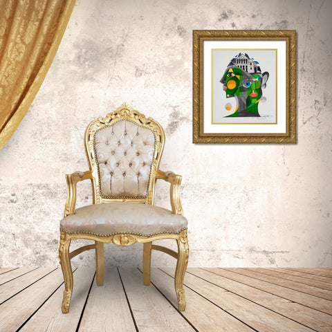 St. Andrews- Home of Golf Gold Ornate Wood Framed Art Print with Double Matting by Florea, Simona