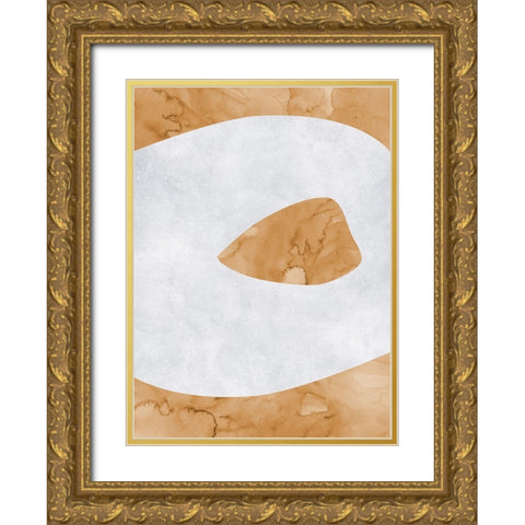 Abstract Lake Crater view Gold Ornate Wood Framed Art Print with Double Matting by Laiz Blursbyai, Rosana