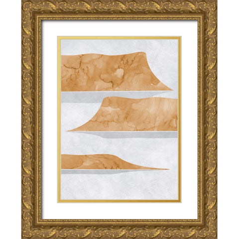 Abstract lake Powell view Gold Ornate Wood Framed Art Print with Double Matting by Laiz Blursbyai, Rosana