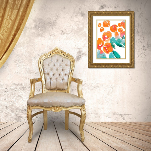 Alicia bouquet II Gold Ornate Wood Framed Art Print with Double Matting by Laiz Blursbyai, Rosana