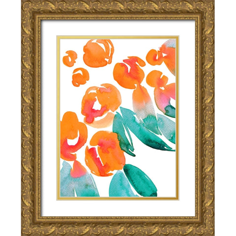 Alicia bouquet II Gold Ornate Wood Framed Art Print with Double Matting by Laiz Blursbyai, Rosana
