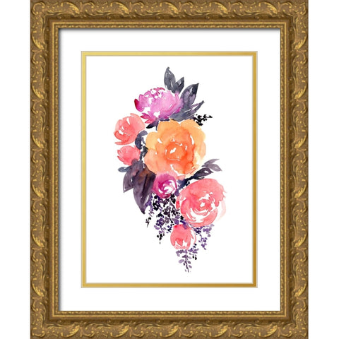 Alexia bouquet Gold Ornate Wood Framed Art Print with Double Matting by Laiz Blursbyai, Rosana