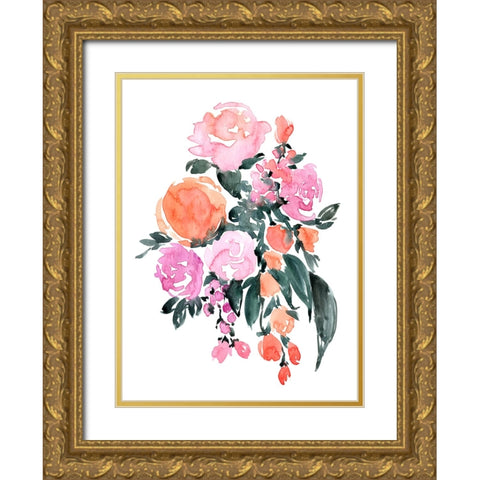 Heidi bouquet Gold Ornate Wood Framed Art Print with Double Matting by Laiz Blursbyai, Rosana