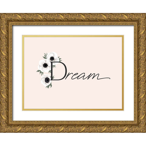 Anemone dream Gold Ornate Wood Framed Art Print with Double Matting by Laiz Blursbyai, Rosana