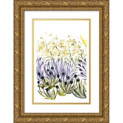 Elisas garden left Gold Ornate Wood Framed Art Print with Double Matting by Laiz Blursbyai, Rosana