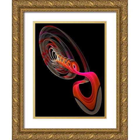 Heat Wave Gold Ornate Wood Framed Art Print with Double Matting by Mystic Number