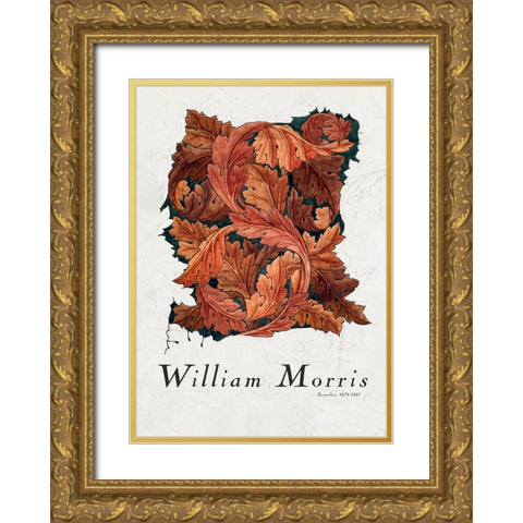 Acanthus Gold Ornate Wood Framed Art Print with Double Matting by Pictufy