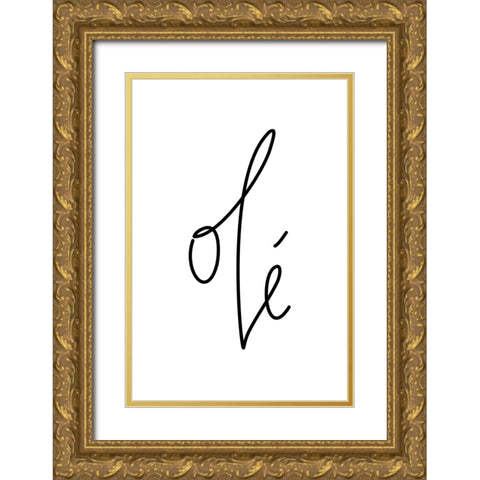 OlAc spanish hurrah! Gold Ornate Wood Framed Art Print with Double Matting by Laiz Blursbyai, Rosana
