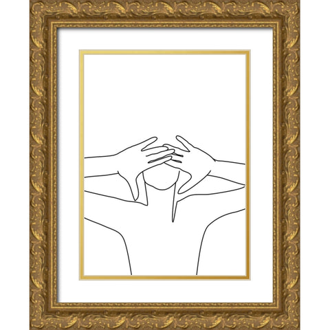 Palila Gold Ornate Wood Framed Art Print with Double Matting by Laiz Blursbyai, Rosana