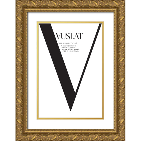 Vuslat definition - reunion with your loved ones Gold Ornate Wood Framed Art Print with Double Matting by Laiz Blursbyai, Rosana