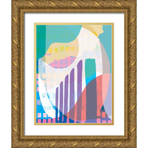 Colorful City Gold Ornate Wood Framed Art Print with Double Matting by Demir, Aylin