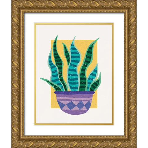 Plant in the Sun Gold Ornate Wood Framed Art Print with Double Matting by Demir, Aylin