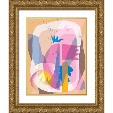 Birds Eye Gold Ornate Wood Framed Art Print with Double Matting by Demir, Aylin