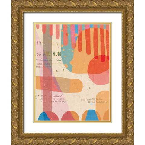 Hot off the Press Gold Ornate Wood Framed Art Print with Double Matting by Demir, Aylin