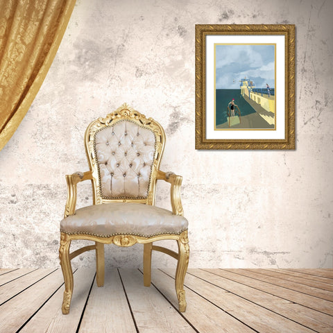 Blackrock-Salthill-Galway Ireland Art Print Gold Ornate Wood Framed Art Print with Double Matting by Trudgett, Charlotte