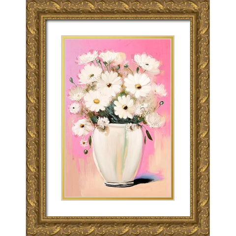 Margarites Gold Ornate Wood Framed Art Print with Double Matting by Treechild