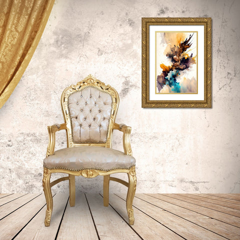 Autumn Hues Gold Ornate Wood Framed Art Print with Double Matting by Mauro
