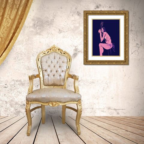 Witchs Stare Gold Ornate Wood Framed Art Print with Double Matting by Gulina, Francesco