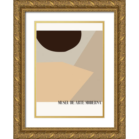 Museu De Arte Moderna 01 Gold Ornate Wood Framed Art Print with Double Matting by Pictufy Studio
