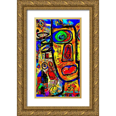 Blick Gold Ornate Wood Framed Art Print with Double Matting by Baco, Velibor