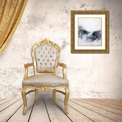 Ebb and Flow Gold Ornate Wood Framed Art Print with Double Matting by Wattre, Francoise