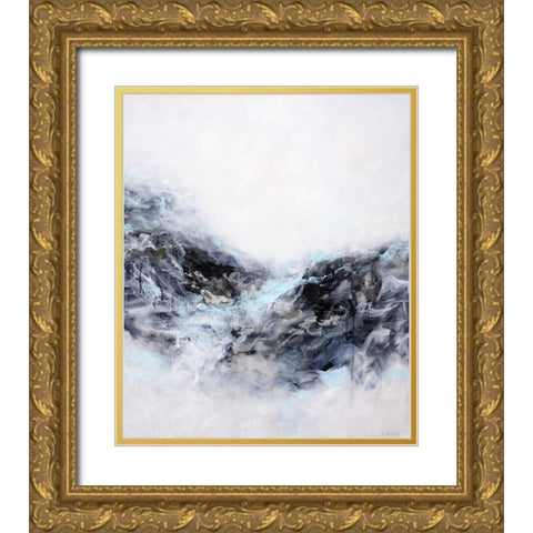 Ebb and Flow Gold Ornate Wood Framed Art Print with Double Matting by Wattre, Francoise