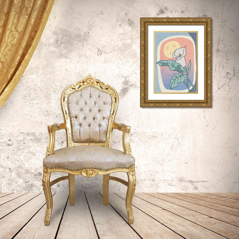 Lily of the Night Gold Ornate Wood Framed Art Print with Double Matting by Demir, Aylin