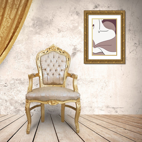 Shoulder Gold Ornate Wood Framed Art Print with Double Matting by Pictufy Studio II