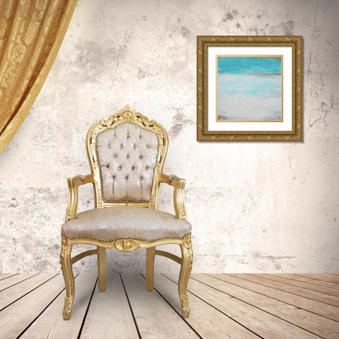 Smooth Sea 2 Gold Ornate Wood Framed Art Print with Double Matting by Wattre, Francoise