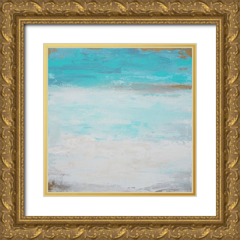 Smooth Sea 2 Gold Ornate Wood Framed Art Print with Double Matting by Wattre, Francoise