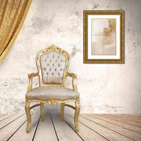 Aesthetic Gold-3 Gold Ornate Wood Framed Art Print with Double Matting by Moss, Sally Ann