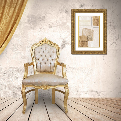 Aesthetic Gold-1 Gold Ornate Wood Framed Art Print with Double Matting by Moss, Sally Ann