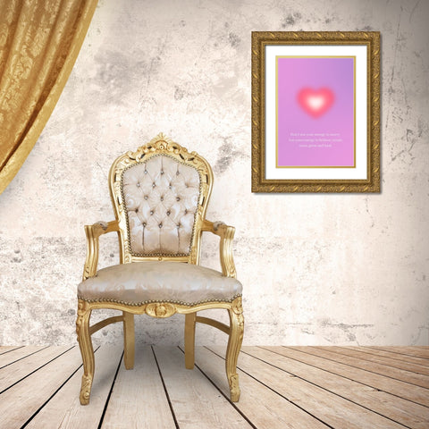 Motivational Aura Poster Gold Ornate Wood Framed Art Print with Double Matting by Amelie