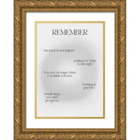 Motivational Aura Poster Gold Ornate Wood Framed Art Print with Double Matting by Amelie