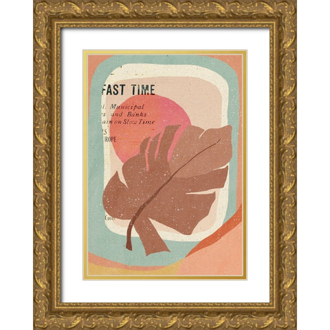 Fall Begins Gold Ornate Wood Framed Art Print with Double Matting by Demir, Aylin