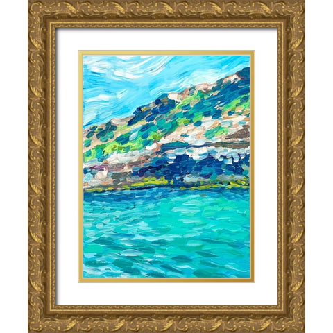 Palma Gold Ornate Wood Framed Art Print with Double Matting by Key and Sea