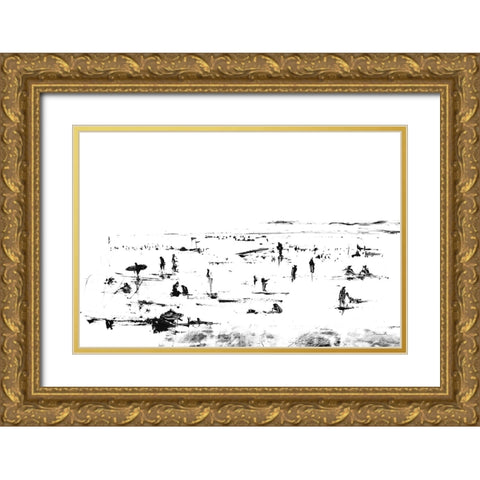 Beach Gold Ornate Wood Framed Art Print with Double Matting by Hobday, Dan
