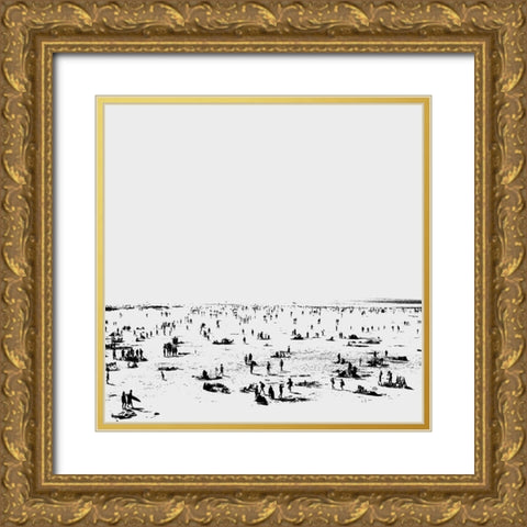 Beach No2 Gold Ornate Wood Framed Art Print with Double Matting by Hobday, Dan