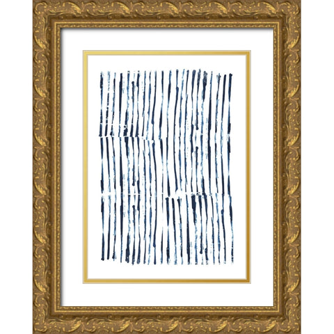 Minimal Marks Gold Ornate Wood Framed Art Print with Double Matting by Hobday, Dan