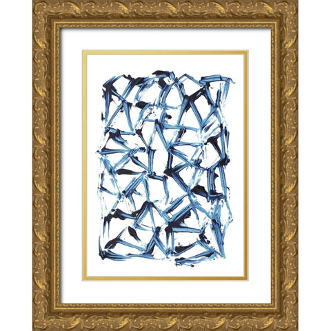 Minimal Shapes Gold Ornate Wood Framed Art Print with Double Matting by Hobday, Dan