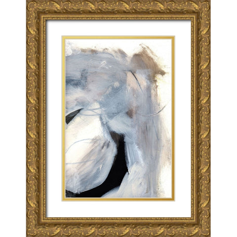 Windy Gold Ornate Wood Framed Art Print with Double Matting by Hobday, Dan