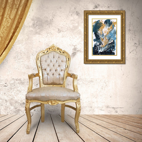 Golden Sea Gold Ornate Wood Framed Art Print with Double Matting by Hobday, Dan