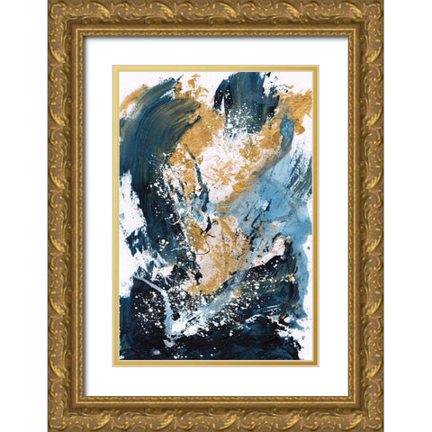 Golden Sea Gold Ornate Wood Framed Art Print with Double Matting by Hobday, Dan