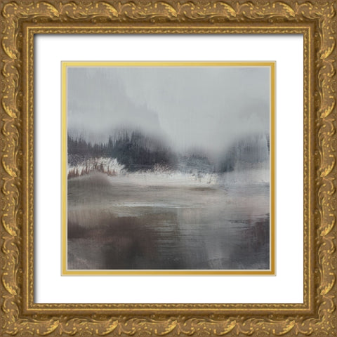 Forest Lake Gold Ornate Wood Framed Art Print with Double Matting by Hobday, Dan